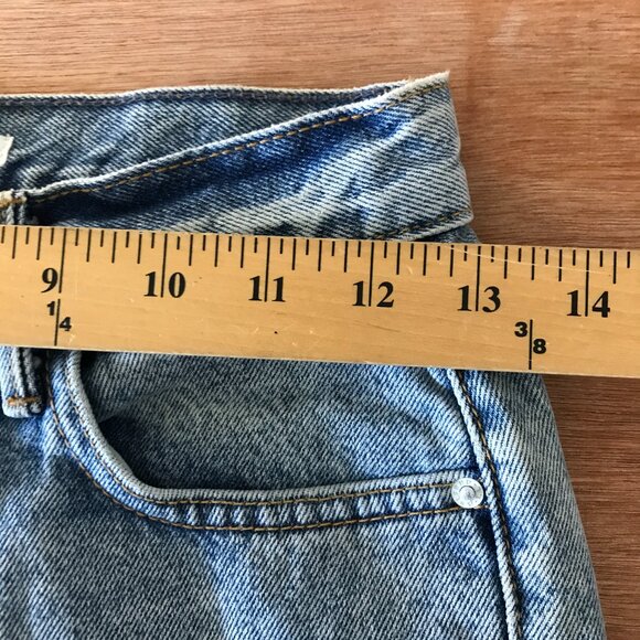 Grlfrnd Karolina Skinny Jeans Women 23 Blue Mid Rise Button Fly Raw Hem Stretch - Picture 11 of 15